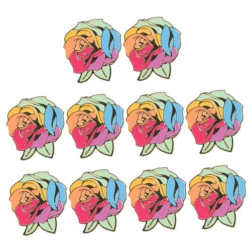 COLLBATH 10 Stück Hochzeits Rosenblumen Brosche Rosenblumen Anstecknadel Kleine Blumenbrosche Modische Blumenbrosche Vintage Stil Kreative Anstecknadel Kleine von COLLBATH