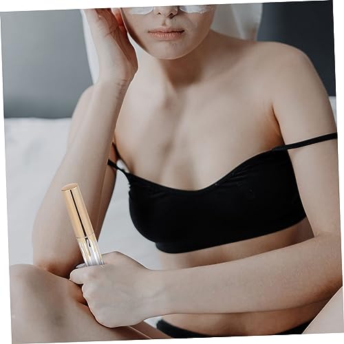 COLLBATH 10 Stück Leere Lippenstifthülsen mit Goldfarbenem Deckel Zylindrische Kosmetikbehälter Nachfüllbare Lipgloss Tuben für Lippenbalsam Lip Oil Mascara Praktische Reisegröße von COLLBATH