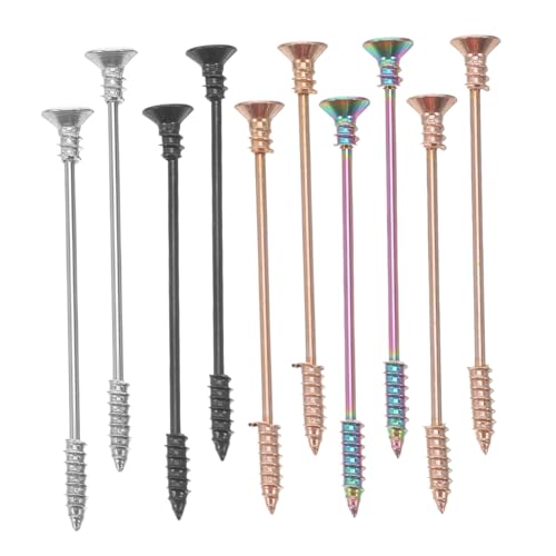 COLLBATH 10 Stück Teiliges Edelstahl Ohrstecker Lang für Herren Damen Hypoallergen Koreanisches Design Knorpel Ohrschmuck Modisch Vielseitig für Alltag und Party Komfortabel und Langlebig von COLLBATH