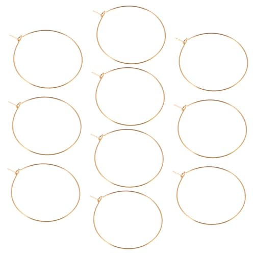 COLLBATH 10 Stück Teiliges Große Creolen Ohrringe Damen Dünn Goldfarben Edelstahl Leicht Langlebig Minimalistischer Stil Modischer Schmuck für Alltag Party Hochzeit von COLLBATH