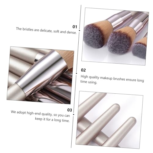 COLLBATH 10 Stück Teiliges Professionelles Kosmetikpinsel Vielseitig für Foundation Concealer und Lidschatten Dichte Synthetische Haare Einfach zu Reinigen für Makeup Anfänger und Profis von COLLBATH