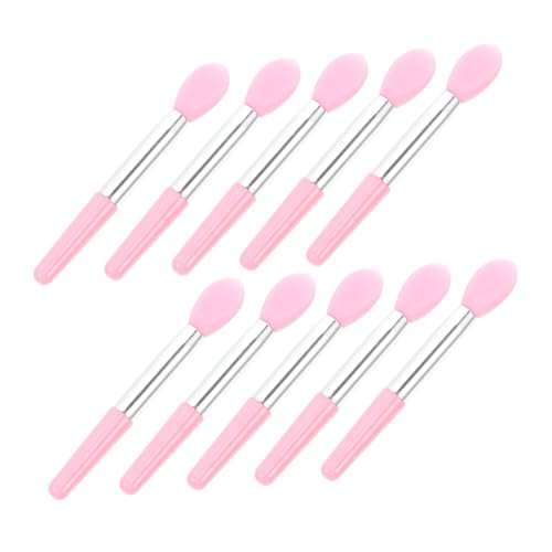 COLLBATH 10 Stück Teiliges Silikonbasierte Lippenpinsel mit Ergonomischem Griff Hautfreundlich und Langlebig Leicht zu Reinigen für Präzises Make Up und Lippenpflege für Frauen von COLLBATH