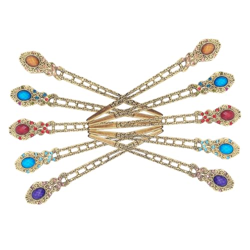 COLLBATH 10 Stück Teiliges Vintage Haarschmuck Haarstäbchen mit Strasssteinen Antike Chinesische Haarstäbchen für Langes Haar Elegante Haarnadeln für Damen Traditionell und Retro von COLLBATH