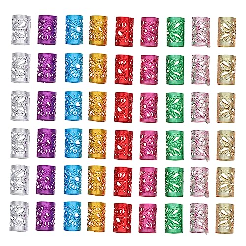 COLLBATH 100 Stück Teiliges Bunte Haarringe aus Polierte Dreadlocks Schmuck Haar Braid Ringe für Vielseitige Flechtfrisuren Einfach zu Öffnen Schließen für Frauen und Street Dance Styles von COLLBATH