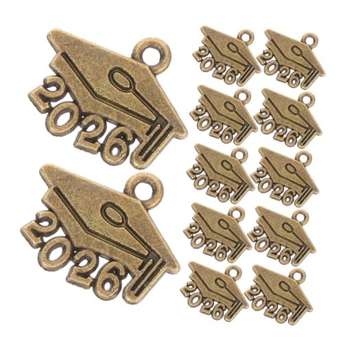 COLLBATH 100 Stück Teiliges Graduation Cap Charms Anhänger für DIY Schmuckherstellung Mini Abschlusskappen Anhänger aus Langlebiger Zinklegierung für Armbänder Halsketten Schlüsselanhänger von COLLBATH