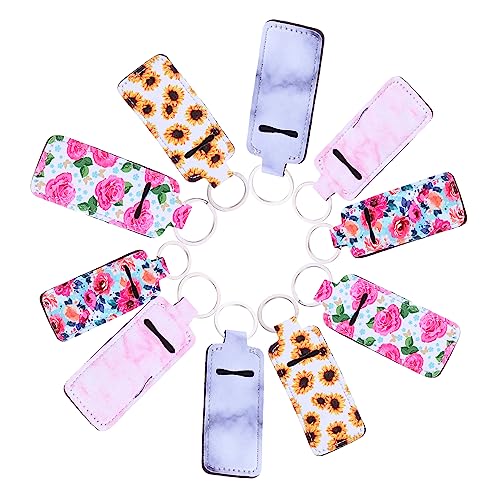 COLLBATH Reise-Essential 10 Stück Neopren Lippenstift Fall Schlüsselanhänger Kompakt Einfach Zu Tragen von COLLBATH