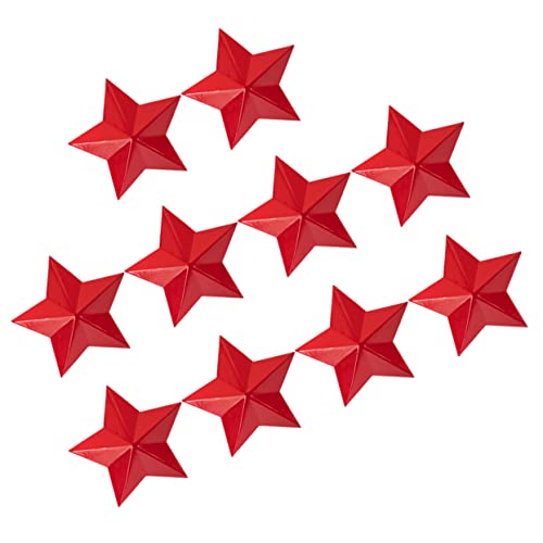 COLLBATH 10St Pentagramm-Abzeichen rote Sternnadel Sternabzeichen für den besonderen Tag Etiketten Hüte Zubehör zum Gedenktag Sternbewertungsabzeichen Legierung Brosche Hut von COLLBATH