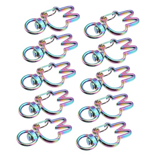 COLLBATH 10st Schlüsselanhänger Tasche Füllstoffe Lieferungen Auto Ringe Halter Hase Halskette Zappeln Reize Zubehör Münze Plüsch Halskettenanhänger Colorful Legierung von COLLBATH