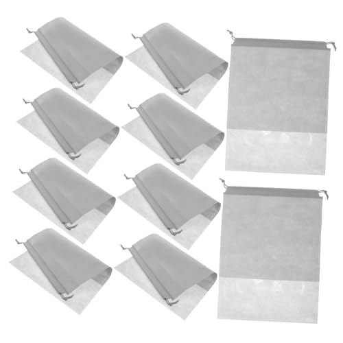 COLLBATH 10stücke Aufbewahrungsbeutel Mit Kordelzug Schuhbeutel Mit Transparentem Fenster Tragbar Für Damen Und Herren Geeignet Für Lederschuhe Stoffschuhe Und Turnschuhe von COLLBATH