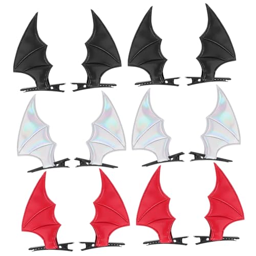 COLLBATH 12stücke Fledermaus-haarspangen Aus Pu-leder Clips Für Damen Dekorative Haarspangen Für Party Feiertage Und Alltag Haaraccessoires Mit Fledermaus-design von COLLBATH