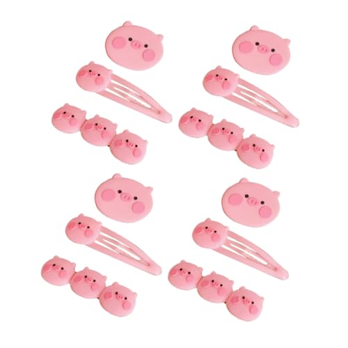 COLLBATH 12 Stück Teiliges Cartoon Schwein Haarspangen aus Hochwertigem Material Niedliche Haarklammern mit Starker Fixierung Einfach zu Benutzen Modisches Geschenk für Mädchen für Alltag von COLLBATH