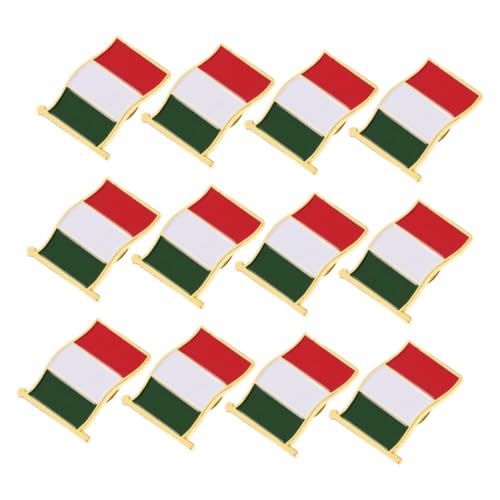 COLLBATH 12 Stück Teiliges Italienische Flaggen Brosche Anstecker Eisen mit Emaille Beschichtung für Partys Dekorationen Vielseitig Einsetzbar Kleidung Accessoire oder Anstecknadel von COLLBATH