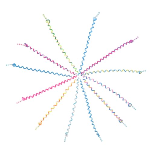 COLLBATH 12 Stück Teiliges Mädchen Elastische Haarringe Haarstyling tool Bunte Haarschmuck für Dickes Feines Lockiges oder Glattes Haar Vielseitig für Zöpfe Pferdeschwanz und von COLLBATH