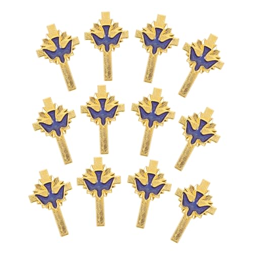 COLLBATH 12stücke Friedenstauben-anhänger Kreuznadeln Aus Legierung Für Kleidung Taschen Hüte Religiöse Inspirierende Dekoration Als Brosche Reversnadeln Kreuzbrosche von COLLBATH
