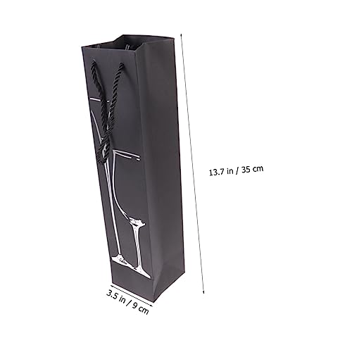 COLLBATH 12stücke Rotweinbeutel Tragbare Geschenktüte Mit Goldprägung Zarte Weintüte Zur Aufbewahrung Aus Papier Silberkelch von COLLBATH