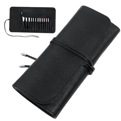 COLLBATH 15 Stück PU Leder Kosmetiktasche Damen Makeup Aufbewahrungsbox Tragbar Großes Fassungsvermögen Reise Schminktasche Organizer Leicht und Robust für Business Camping Auto von COLLBATH