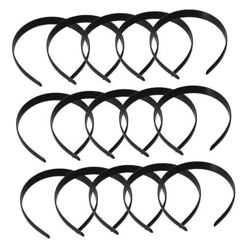 COLLBATH 15 Stück Teiliges Haarbänder Leichter Bequemer Kunststoff Haarreifen Zähne Schlichtes Design für Diy Haarschmuck Geeignet für Mädchen Schule Partys und Täglichen Gebrauch von COLLBATH