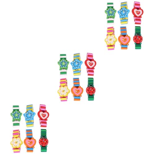 COLLBATH 18 STK Kinder Schauen Zu Weihnachts-Slap-armbänder Gefälscht Künstliches Uhrenspielzeug Stimulationsuhrspielzeug Party Preise Für Kinder Simulationsuhr Kinderpreise Hölzern von COLLBATH