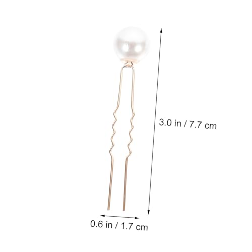 COLLBATH 18 Stück Teiliges Perlen haarforken Goldfarbene U förmige Haarnadeln für Brautstyling Eleganter Hochzeitsschmuck Bequemes Tragen Geeignet für Hochzeiten Partys Festliche Anlässe von COLLBATH