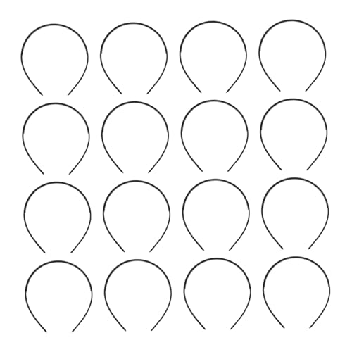 COLLBATH 18 Stück Teiliges Schwarzes Kunststoff-haarband Anti-rutsch-zähnen Leichtes Dünnes Stirnband für Frauen und Männer Vielseitig für Dünnes Haar Diy-haaraccessoires und Sportliche von COLLBATH