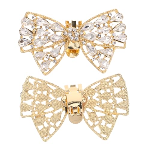 COLLBATH 1Paar Funkelnde Schuhclips mit Schleife Strasssteinen Abnehmbare Schuhschnallen für Frauen Hochzeit Party Eleganter Schuhschmuck Glitzer Accessoires für Pumps von COLLBATH