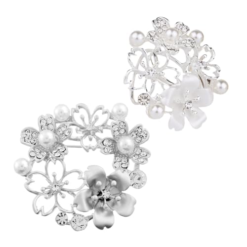 COLLBATH 1Stk Blumenbrosche pearl brooch geschenke für freundinen Kristallkorsagen Perlenbroschen für Damen Hochzeit Kragennadel Blumenabzeichen fein Uniform Fräulein von COLLBATH