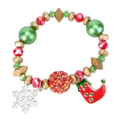 COLLBATH 1Stk Weihnachtsarmband zartes Perlenarmband Weihnachtsschmuck weihnachtsmotiv weihnachts party santas Weihnachtselemente Handgelenkkette zartes festliches Armband Handbuch Geschenk von COLLBATH