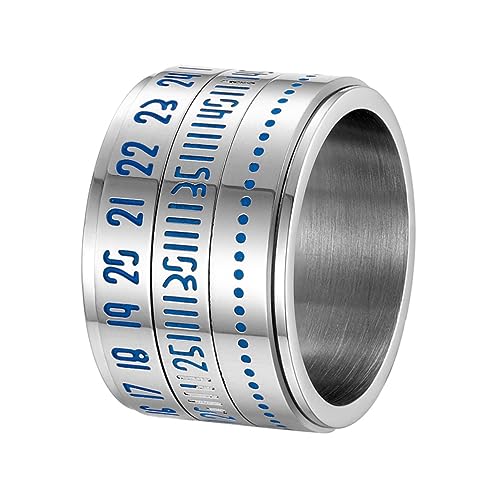 COLLBATH 1Stk goldene herrenuhr Klasse Ringe für Herren Punk-Ringe schwarze Ringe Paar Ringe die gäng dartring beisring gring Anruf Herrenringe drehbar Goldene Uhr Ring aus Titanstahl Mann von COLLBATH