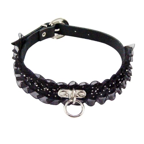 COLLBATH 1Stk hals zubehör Frauen Chokerhalskette coole punk leder halskette Halsketten gothic style Halsband aus Spitze Schlüsselbeinkette aus Spitze Persönlichkeit Lederhalsband Fräulein von COLLBATH