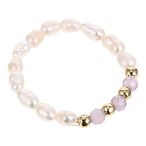 COLLBATH 1Stück Handgefertigter Perlenring Für Damen Stilvoller Kristallring Schöner Fingerring Für Modeschmuck Für Looks Universeller COLLBATH 1Stück Handgefertigter Perlenring Für Damen Stilvoller Kristallring Schöner Fingerring Für Modeschmuck Für Looks Universeller von COLLBATH