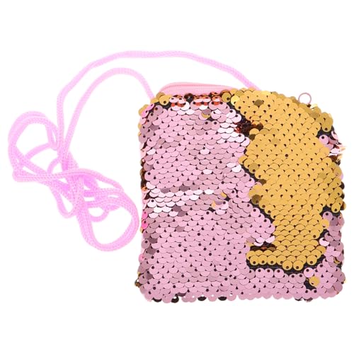 COLLBATH Mini Kosmetiktasche Mit Pailletten Geldbörse Für Mädchen Praktische Tasche Aus Hochwertigem Material Für Karten Schlüssel Und Kleingeld Funkelnde Pailletten-verzierung von COLLBATH