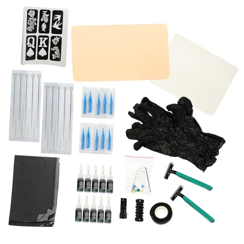 COLLBATH 1satz Tattoo Kit Für Anfänger Teiliges Mit Tattoo-werkzeugen Und Zubehör Geeignet Für Professionelle Künstler Und Einsteiger Leicht Und Tragbar von COLLBATH