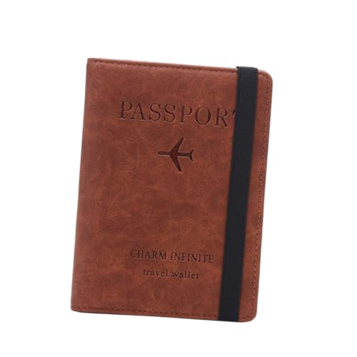 COLLBATH Reisepasshülle aus PU-Leder für Damen multifunktionale Reisetasche Kartenhalter für Mädchen kaffeebraune Geldbörse von COLLBATH