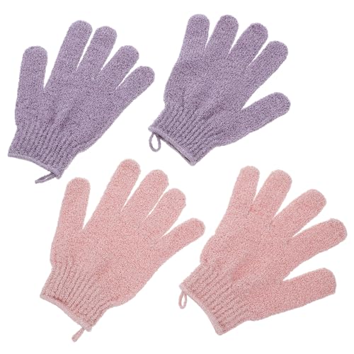 COLLBATH 2 Paar Badehandschuhe Peeling-handschuhe in Großen Mengen Abgestorbene Haut Entfernen Dusch-peelinghandschuh Körperwäscher Peeling-duschhandschuhe Für Frauen Peelingbad Polyester von COLLBATH
