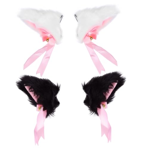 COLLBATH 2 Paar Katzenohr-haarnadeln Cartoon-plüsch-katzenohr-haarspange Haarschmuck Für Kinder Mädchen von COLLBATH