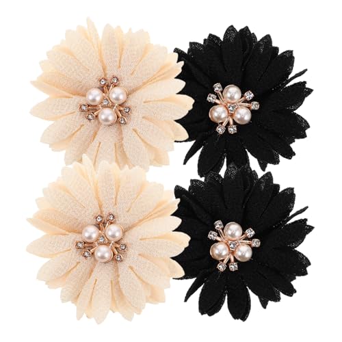 COLLBATH 2 Paare Abnehmbare Schuhclips mit Kunstperlen Blumenverzierung für Brautschuhe Diy Accessoires für Damen Romantische Anlässe von COLLBATH