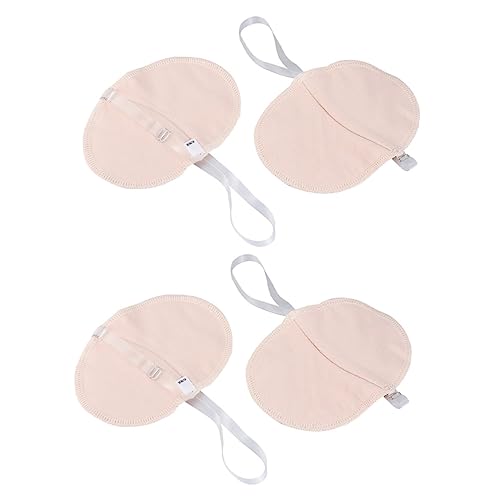 COLLBATH 2 Paare Achselpads aus Baumwolle Selbstklebend Unsichtbar Schweißabsorbierend für Shirts und Blusen Wiederverwendbar für Damen und Herren von COLLBATH