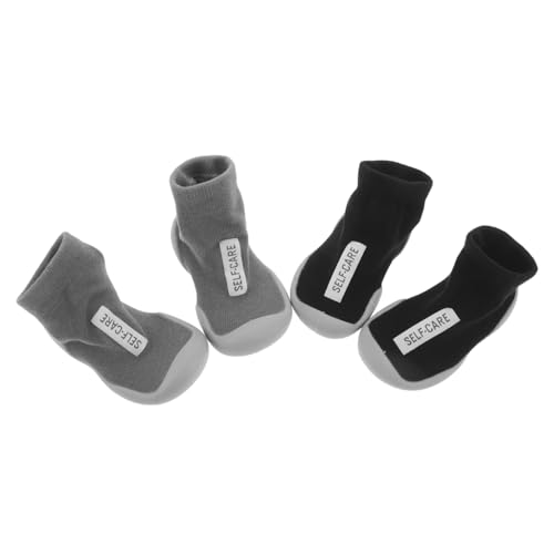 COLLBATH 2 Paare Krabbelschuhe für Kleinkinder Sockenschuhe mit Rutschfester Weicher Sohle Atmungsaktiv Leichte Lauflernschuhe für Jungen Mädchen Erste Schuhe für Neugeborene von COLLBATH