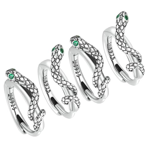 COLLBATH 2 Paare Sterling Silber Schlangen Ohrstecker Damen Leicht Kreativ Modisch Ohrpiercingschmuck von COLLBATH