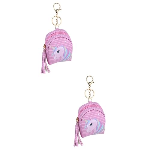 COLLBATH 2stücke Cartoon Purse Für Mini Geldbörse Mit Einzigartigem Einhorn-Design Strapazierfähige Pu-Materialien Aufbewahrung Von Kleingeld Und Kleinen Gegenständen Süßes von COLLBATH