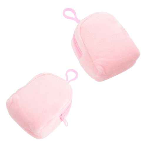 COLLBATH 2stücke Kleine Mädchen Tasche Süße Plüschbörse Mit Schlüsselanhänger Tragbare Und Farbenfrohe Plüsch-Handtasche Für Junge Mädchen Für Aufbewahrung Und von COLLBATH