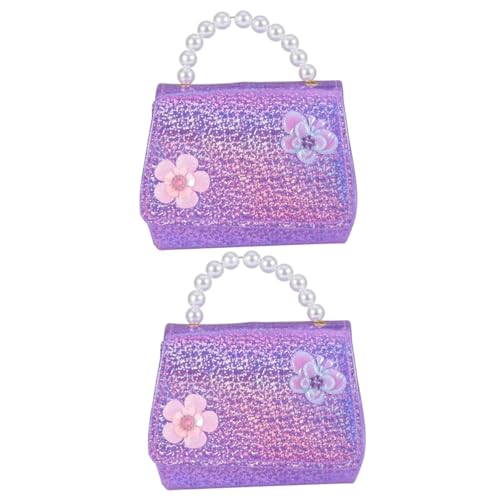 COLLBATH 2stücke Mini Handbag Für Mädchen Kreative Umhängetasche Mit Blumenmuster Und Abnehmbarer Kette Für Kleine Mädchen von COLLBATH