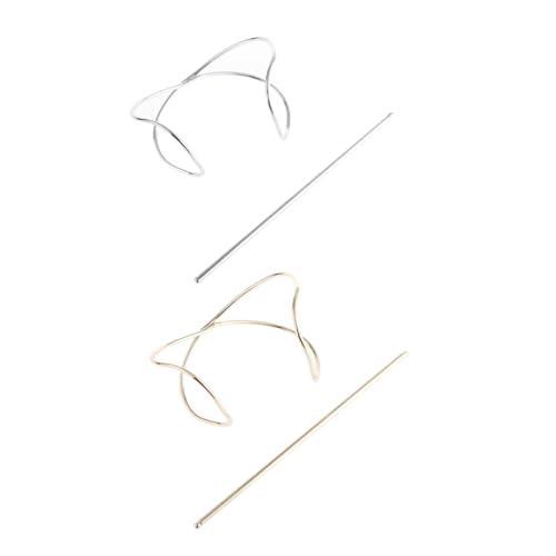 COLLBATH 2 Sätze Teiliges Unregelmäßiger Metall Haarstäbe in Gold und Silber Glatte Kanten Haarschonend Vielseitig für Dutt und Frisuren Modisches Haar Accessoire für Damen und Freundinnen von COLLBATH