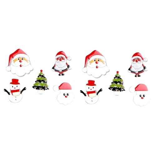 COLLBATH 2 Sätze Teiliges Weihnachts Broschen Niedliche Cartoon Weihnachtsmotive Vielseitiger Anstecker Für Festliche Kleidung Dekoration Für Freunde Familie 5 Stücke * 2 von COLLBATH