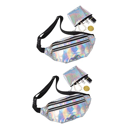 COLLBATH 2 Sätze Damen-hüfttasche Mit Verstellbarem Gürtel Outdoor-Sport-Crossbody-Bauchtasche Mit Münzfach Reißfest Farbecht Und Verschleißfest von COLLBATH