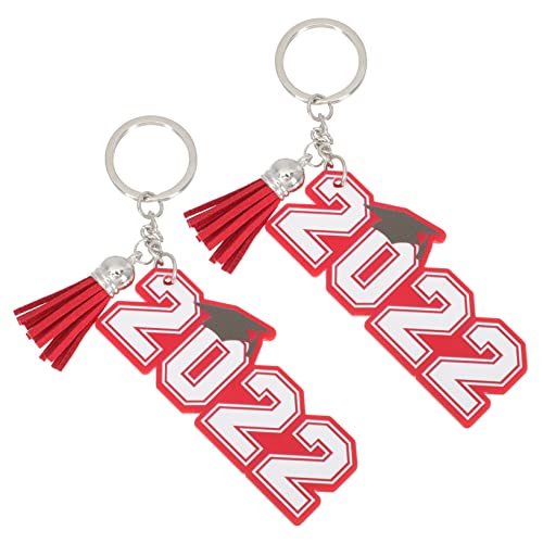 COLLBATH Einzigartiges 2-teiliges Acryl-schlüsselanhänger-Set 2022 Zur Abschlusssaison Schlüsselanhänger Für Taschenanhänger Edelstahlmaterial von COLLBATH