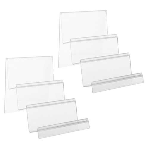 COLLBATH 2 Stück Acryl Wallet Display Ständer Transparentes Aufbewahrungsregal Stabiler Desktop Organizer Für Geldbörsen Kosmetik Telefon Büro Zuhause von COLLBATH