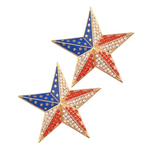 COLLBATH 2 Stück Amerikanische Flagge Broschen mit Sternenform Anstecknadel für Mode Partys Hochzeiten COLLBATH 2 Stück Amerikanische Flagge Broschen mit Sternenform Anstecknadel für Mode Partys Hochzeiten von COLLBATH
