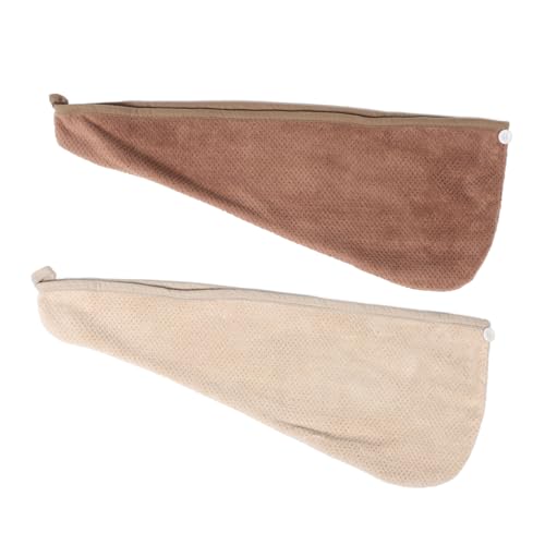 COLLBATH 2pcs Trocknen Handtuch Frau Haar Motorhaube Haar Handtuch Wrap Saugfähigen Kappe Für Haare Trocknen von COLLBATH