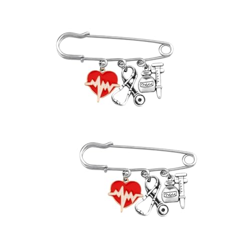 COLLBATH 2 Stück Arzt Krankenschwester Brosche Krankenschwester Pin Große Sicherheitsnadel Broschen Für Frauen -stift Jeans-anstecknadel Brosche Pin Für Frauen Legierung COLLBATH 2 Stück Arzt Krankenschwester Brosche Krankenschwester Pin Große Sicherheitsnadel Broschen Für Frauen -stift Jeans-anstecknadel Brosche Pin Für Frauen Legierung von COLLBATH